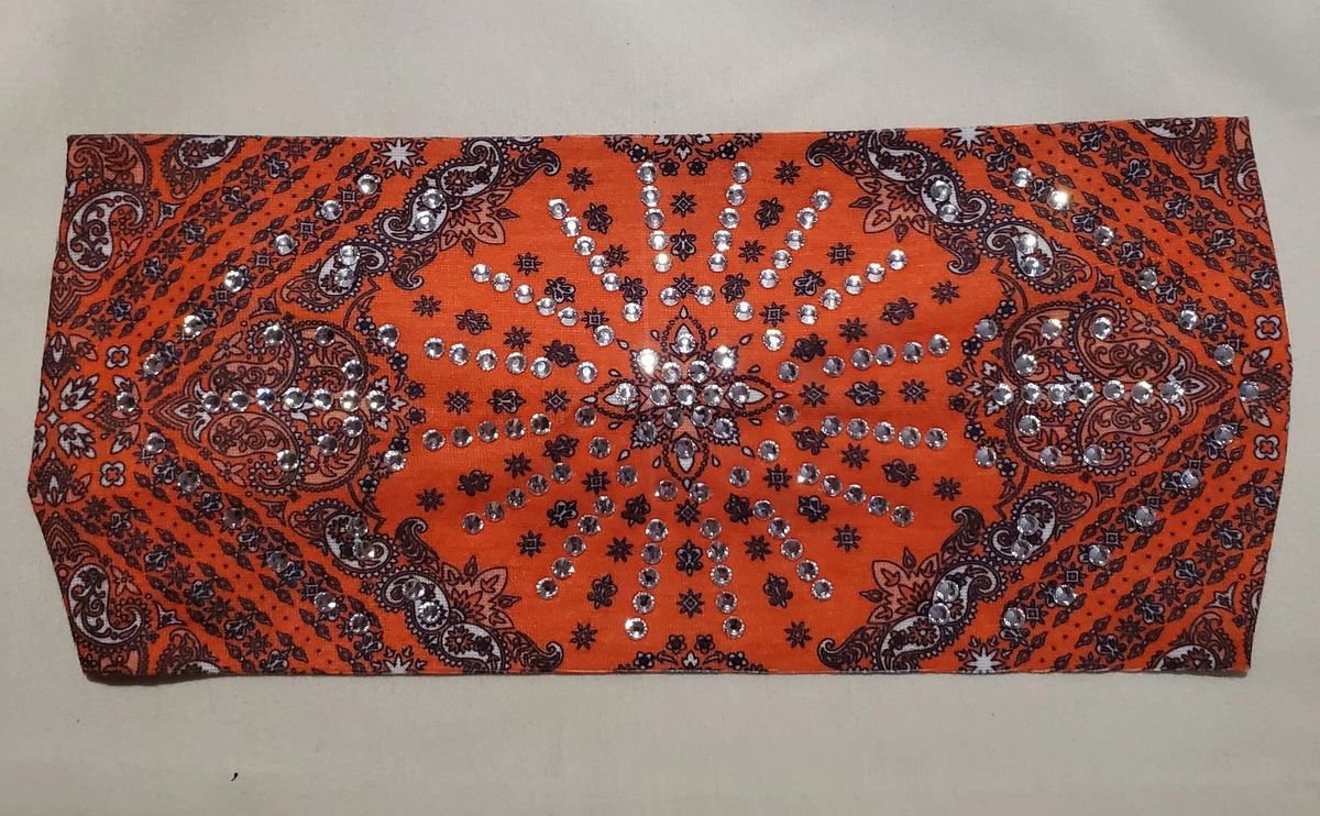 Paisley Orange & Black