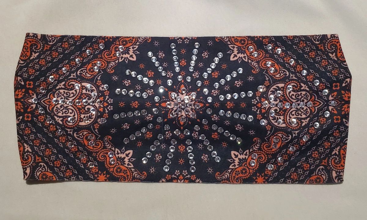 Paisley Burnt Orange and Black