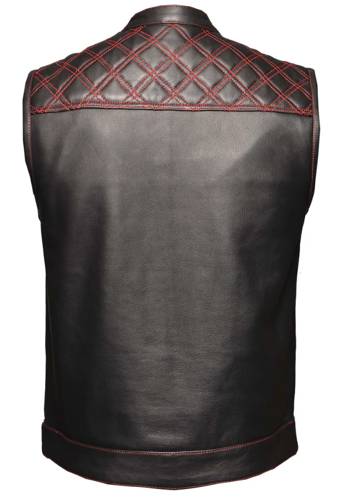 Men’s Diamond Stitch Vest (Red)