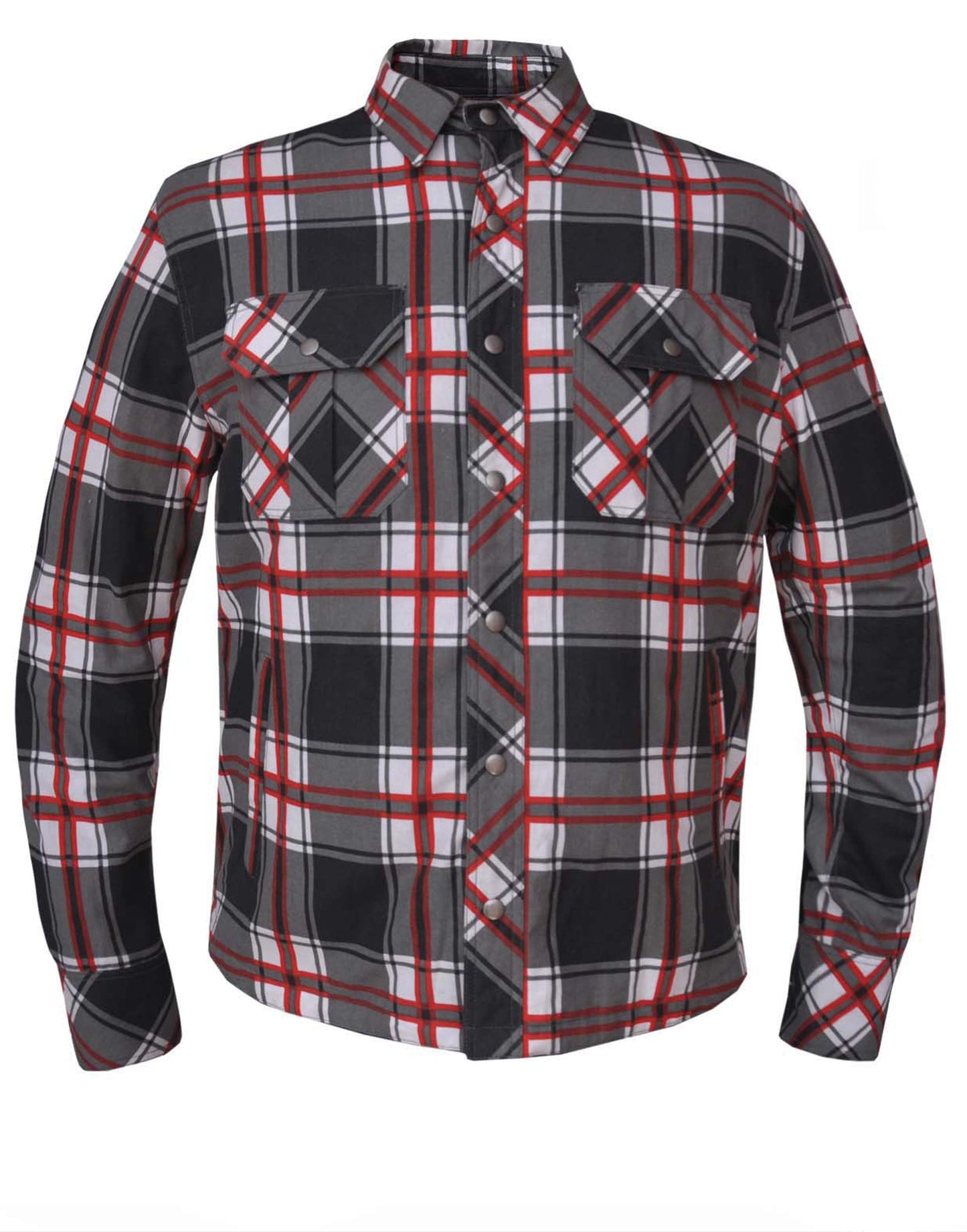 Men’s Red, White and Gray Riding Flannel