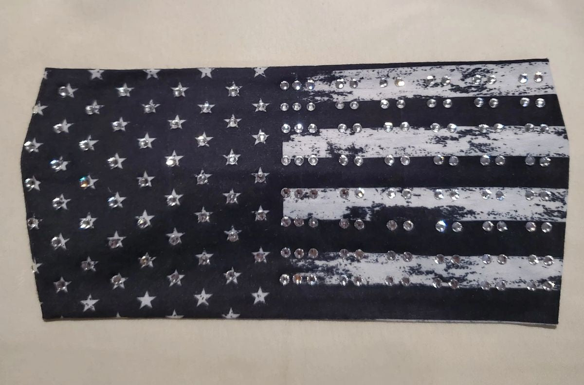 Vintage USA Flag Black