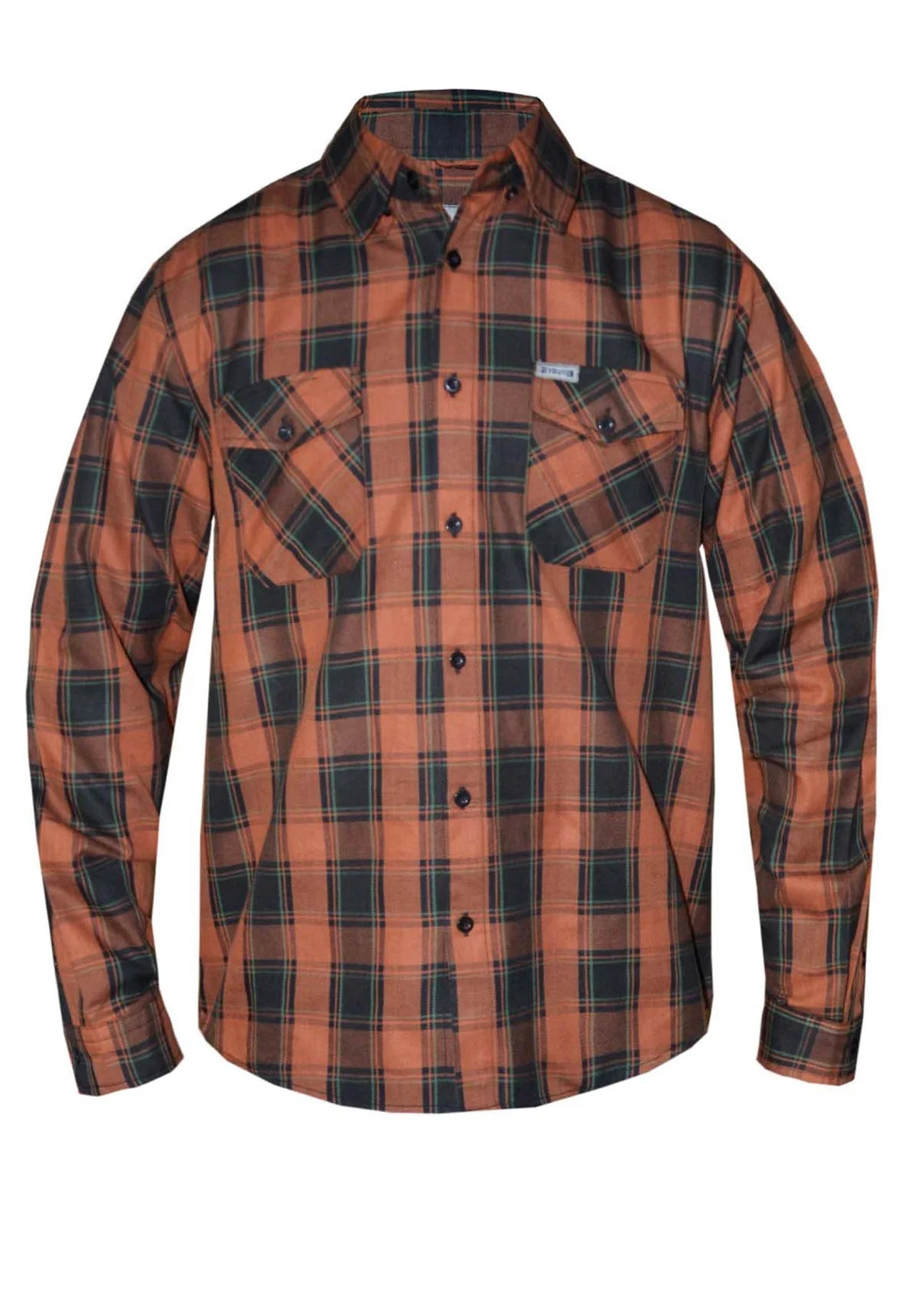 Men’s Black and Brown Riding Flannel