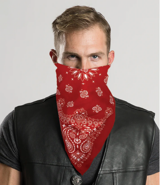 RED PAISLEY 22" BANDANA